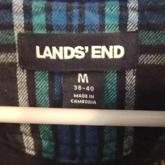 Men's Lands End Navy 3/4 zip pullover size med - Picture 2 of 5